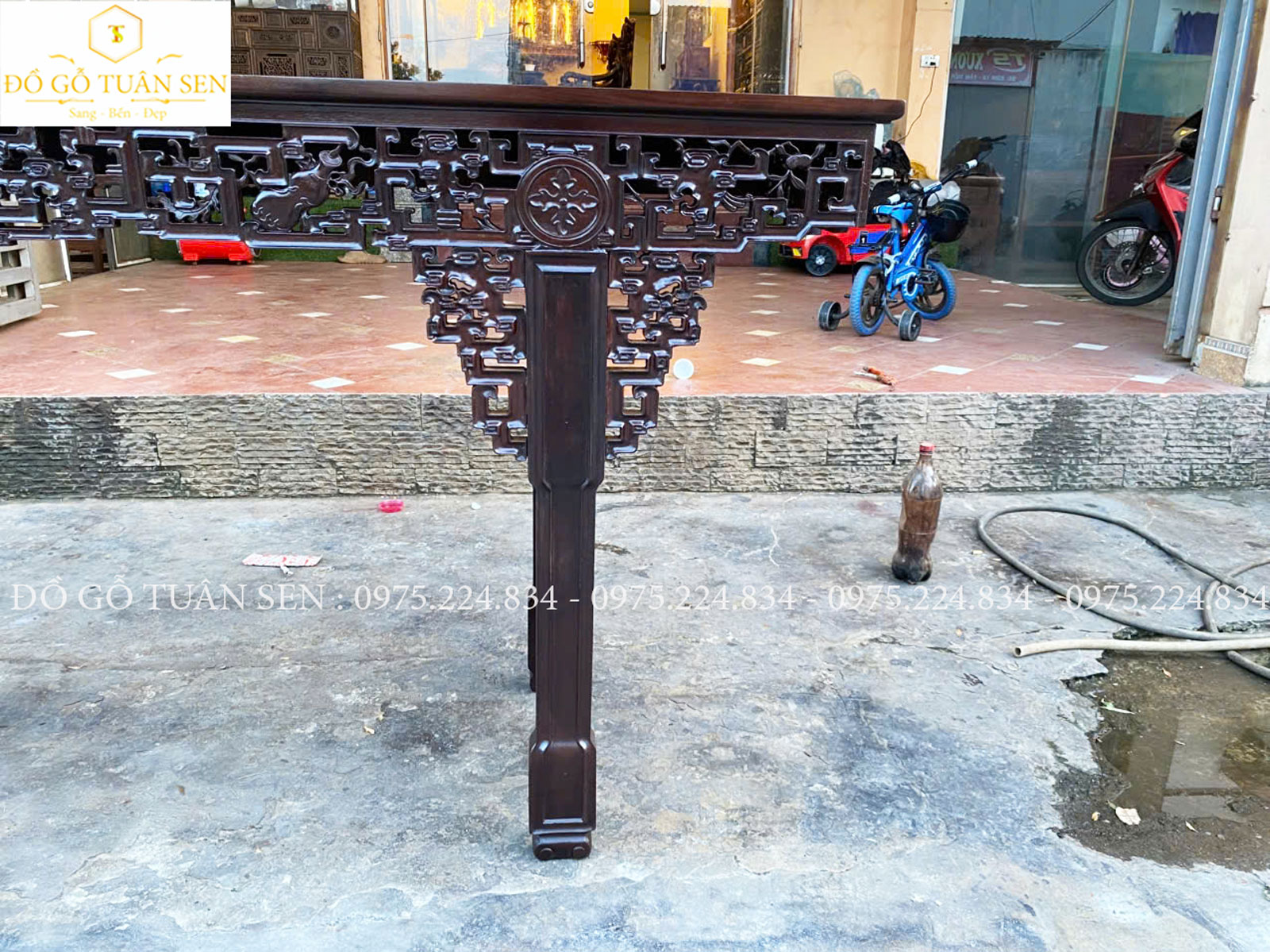 Thông tin kích thước bàn trung đường gỗ gụ